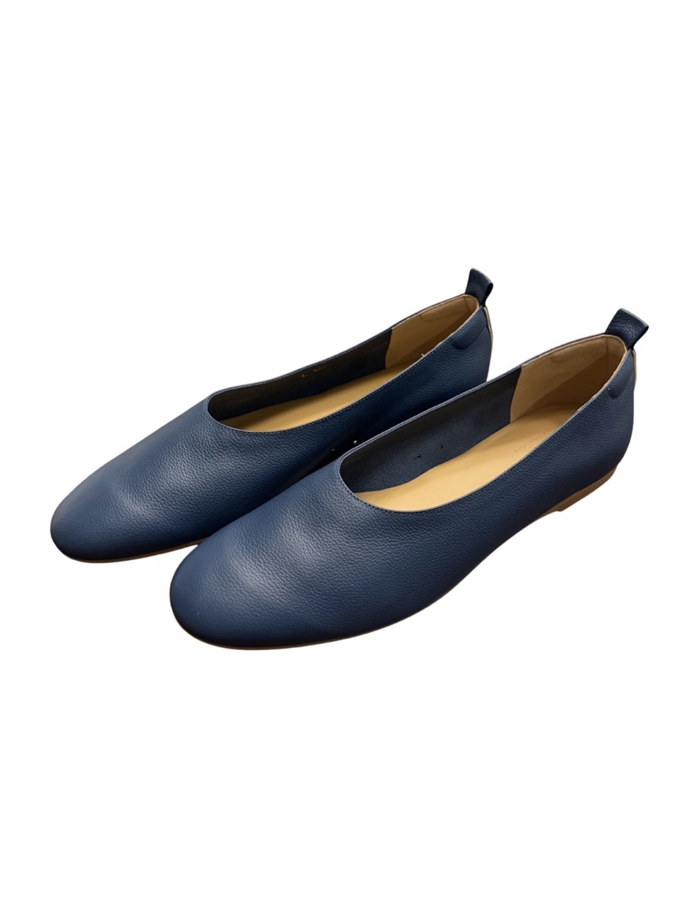 Everlane The Day Glove Navy Leather Slip-On Flats